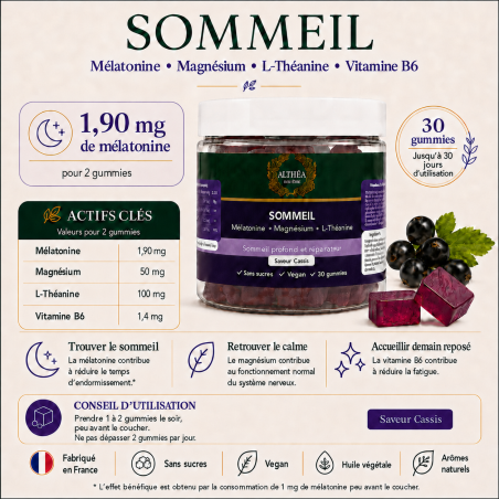 ALTHÉA Sleep Gummies with melatonin, magnesium, L-theanine and vitamin B6