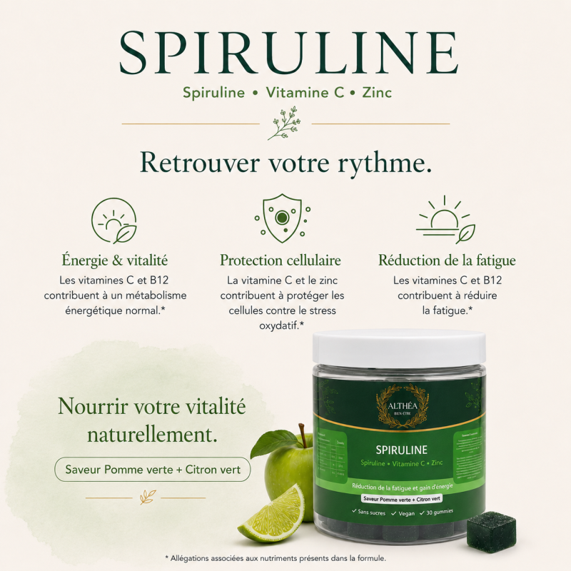 Gummies Spiruline ALTHÉA avec vitamine C, zinc et vitamine B12