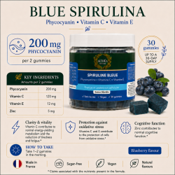 ALTHÉA Blue Spirulina Gummies – 30 Gummies – Blueberry Flavour