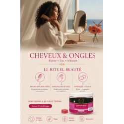 Gummies Cheveux & Ongles ALTHÉA – Biotine, Zinc et Sélénium – Fruits Rouges
