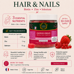 ALTHÉA Hair & Nails Gummies – Biotin, Zinc & Selenium – Red Berries